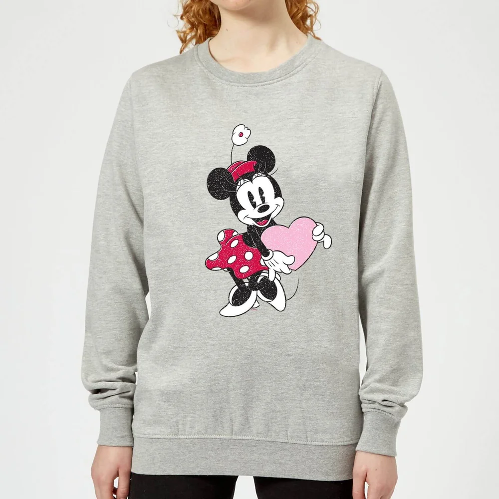 Disney Minnie Mouse Love Heart Women's Sweatshirt - Grey - 3XL Bild 1