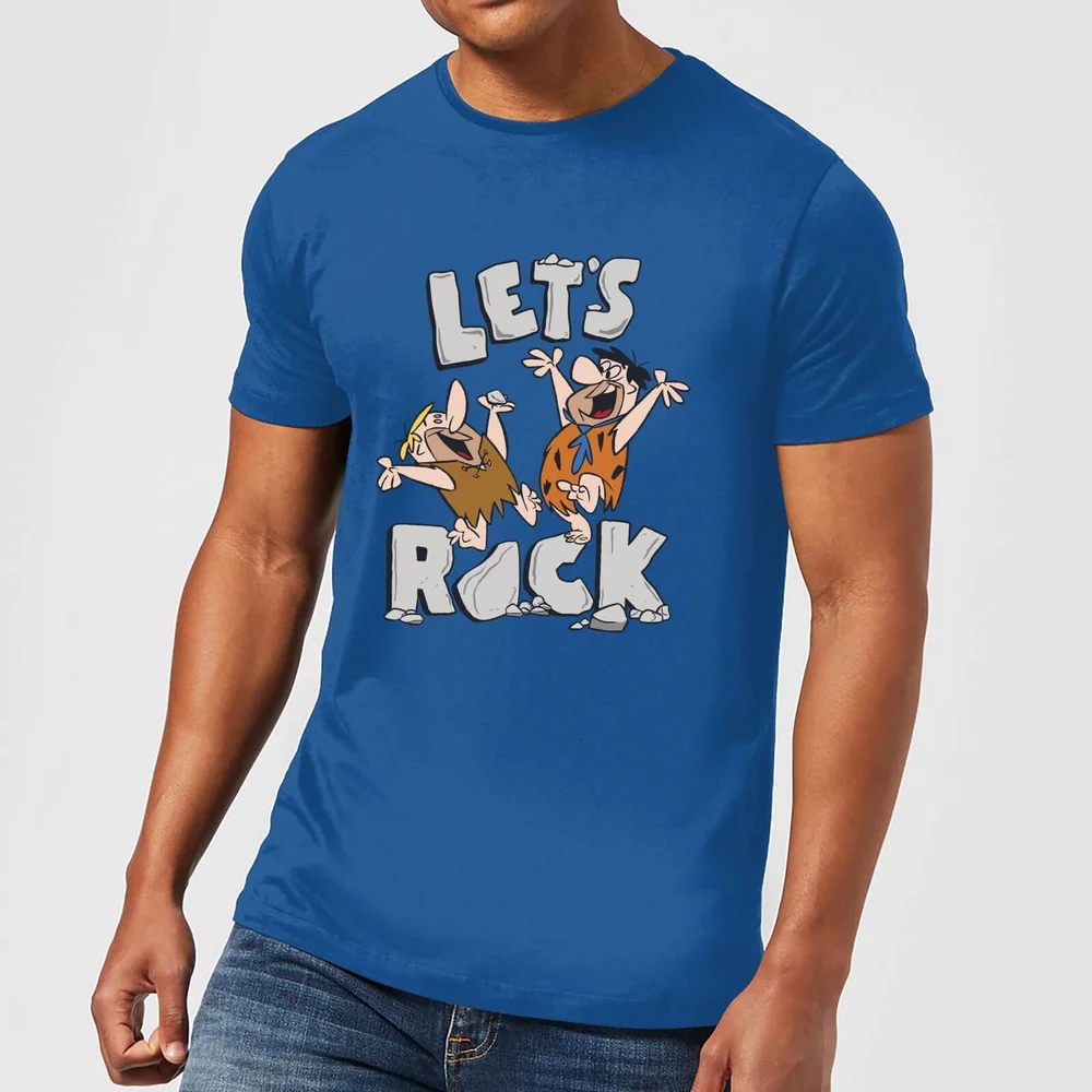 The Flintstones Let's Rock Men's T-Shirt - Royal Blue - S Bild 1
