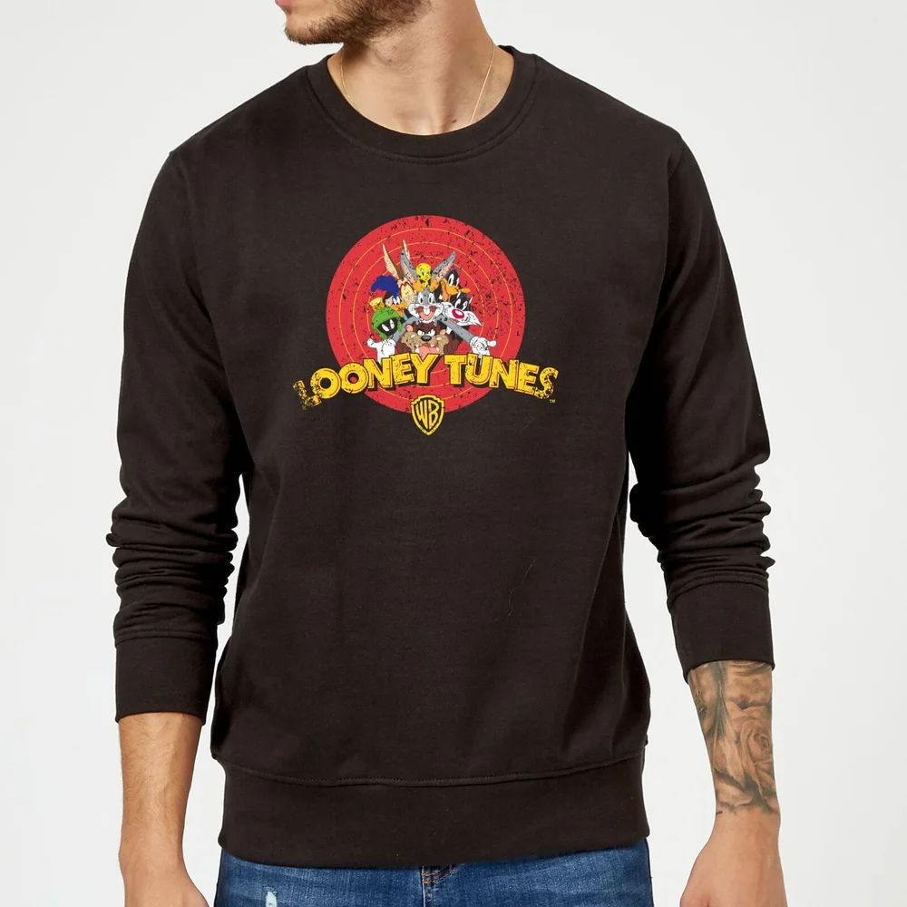 Looney Tunes Logo Distressed Sweatshirt - Black - S Bild 1
