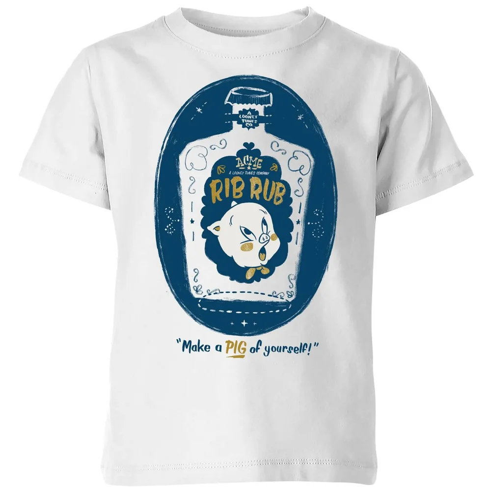 Looney Tunes ACME Rib Rub Kids' T-Shirt - White - 3-4 Jahre Bild 1