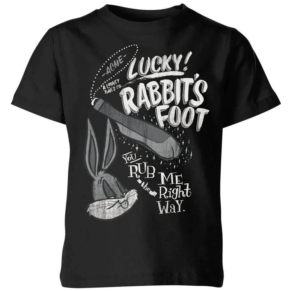 Looney Tunes ACME Lucky Rabbits Foot Kids' T-Shirt - Black - 3-4 Jahre Bild 1