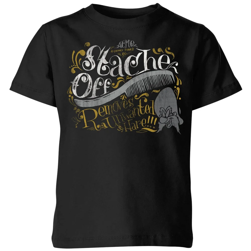 Looney Tunes ACME 'Stache Off Kids' T-Shirt - Black - 3-4 Jahre Bild 1
