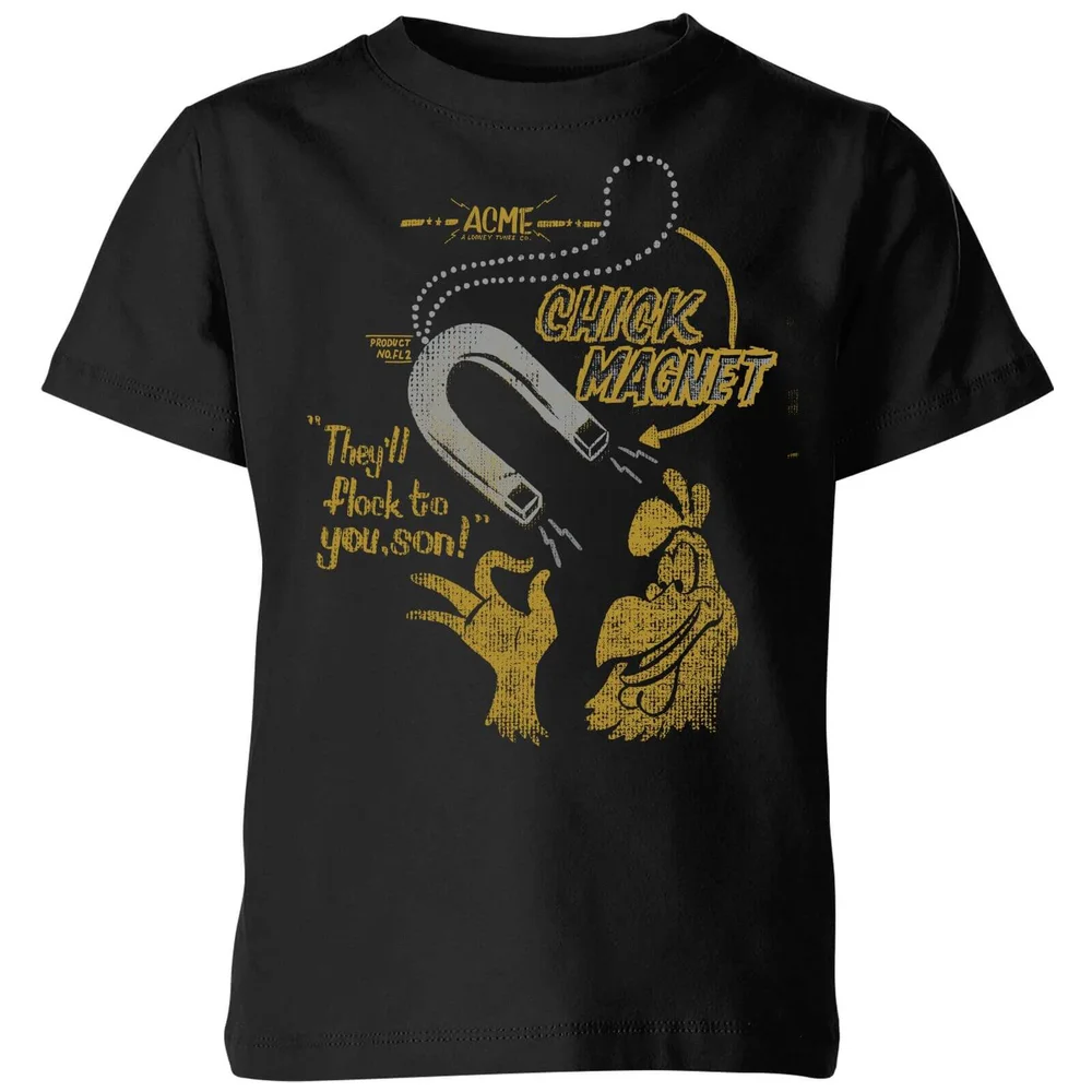 Looney Tunes ACME Chick Magnet Kids' T-Shirt - Black - 3-4 Jahre Bild 1