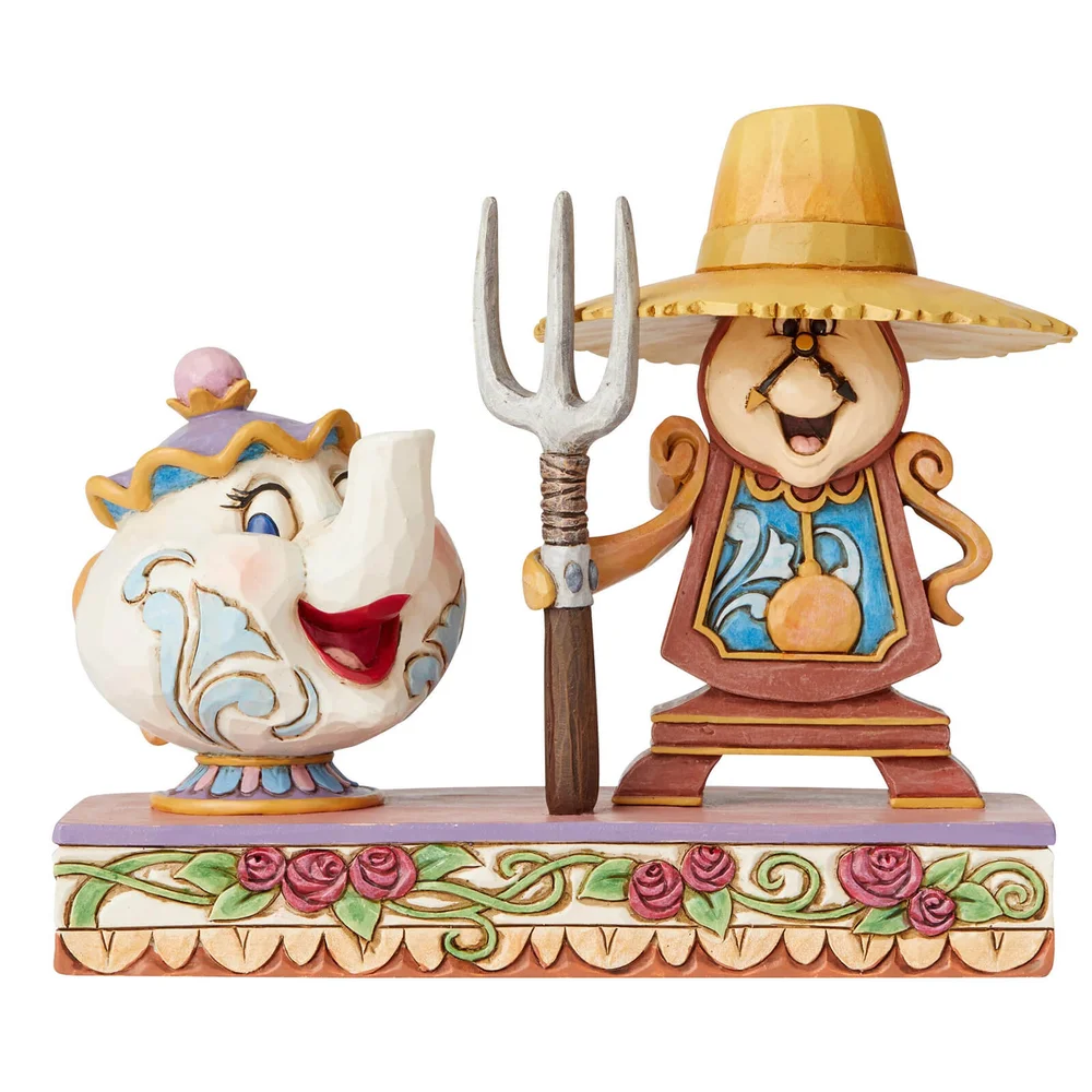 Disney Traditions Workin’ Round the Clock (Mrs. Potts und Cogsworth Figur) 13,0 cm Bild 1
