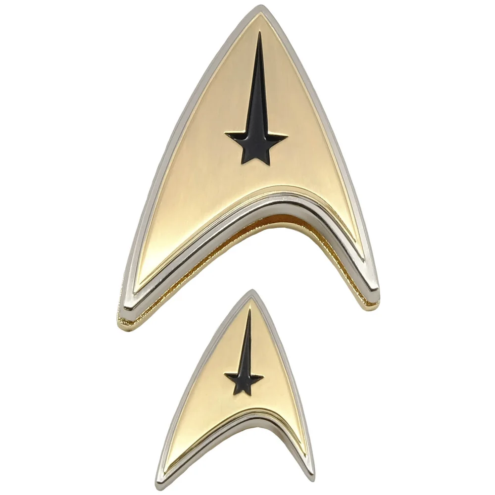 Quantum Mechanix Star Trek: Discovery Enterprise Command Badge and Pin Set Bild 1
