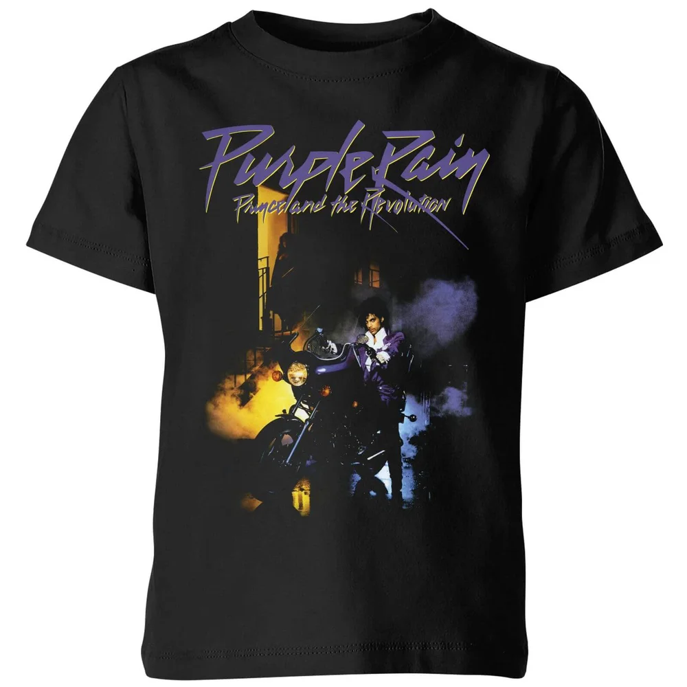 Prince Purple Rain Kinder T-Shirt - Schwarz - 3-4 Jahre - Schwarz Bild 1
