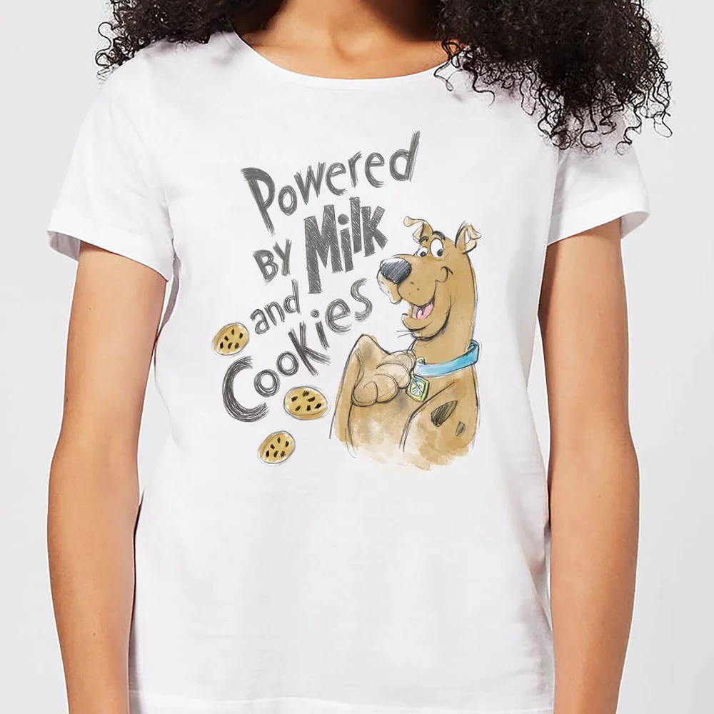 Scooby Doo Powered By Milk And Cookies Women's T-Shirt - White - S Bild 1