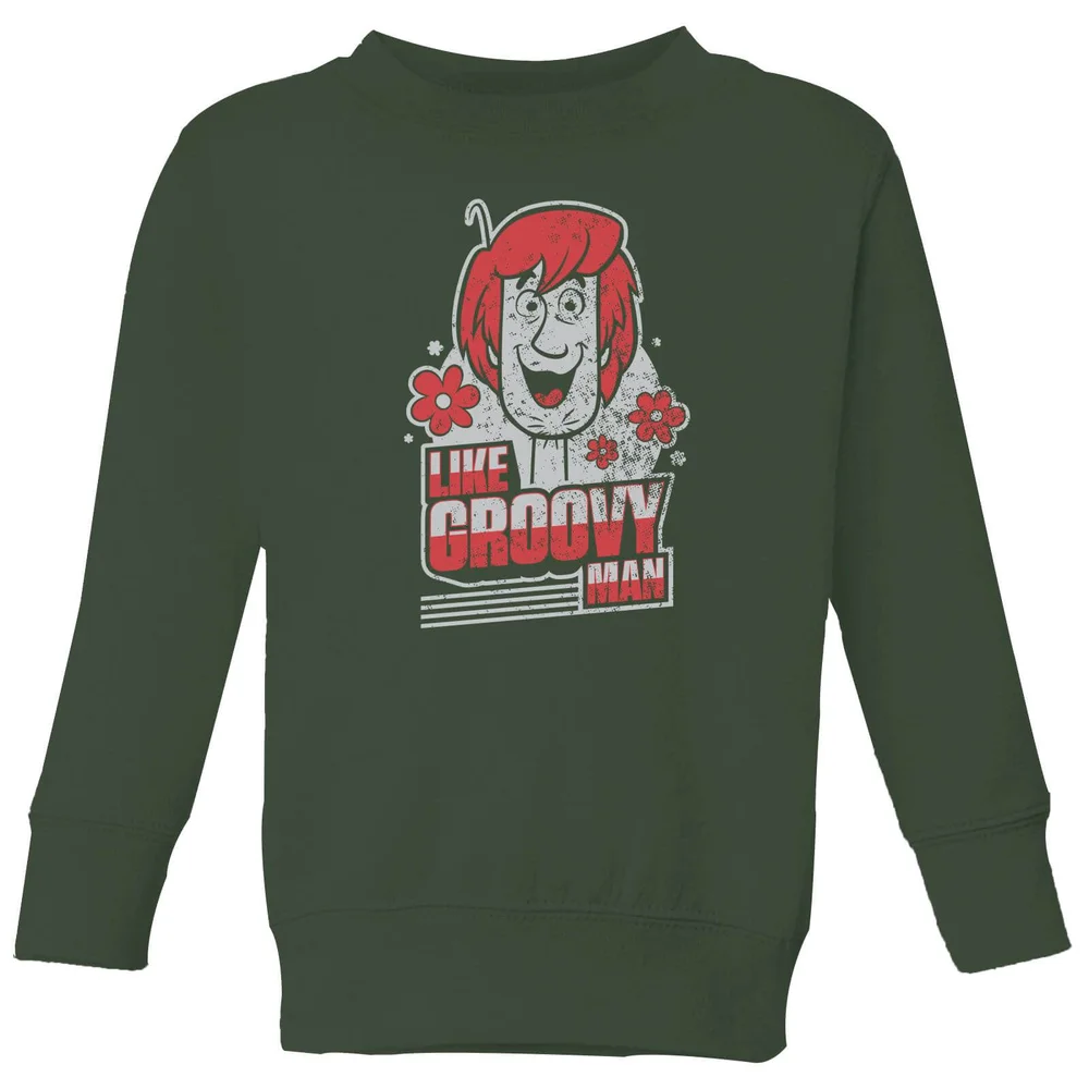 Scooby Doo Like, Groovy Man Kids' Sweatshirt - Forest Green - 3-4 Jahre Bild 1