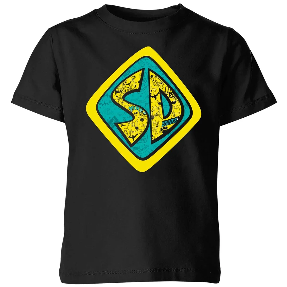 Scooby Doo Emblem Kids' T-Shirt - Black - 3-4 Jahre Bild 1