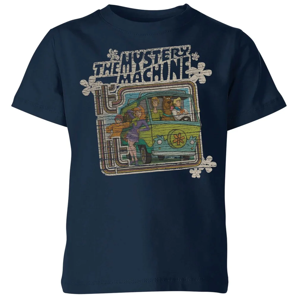 Scooby Doo Mystery Machine Psychedelic Kids' T-Shirt - Navy - 3-4 Jahre Bild 1