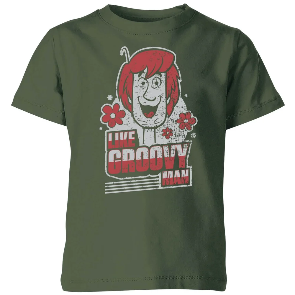 Scooby Doo Like, Groovy Man Kids' T-Shirt - Forest Green - 3-4 Jahre Bild 1