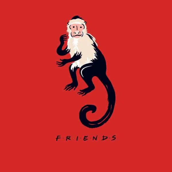 Friends Marcel The Monkey Sweatshirt - Red
