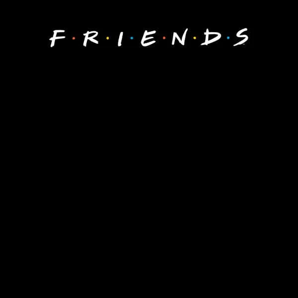 Friends Logo Contrast Women's T-Shirt - Black