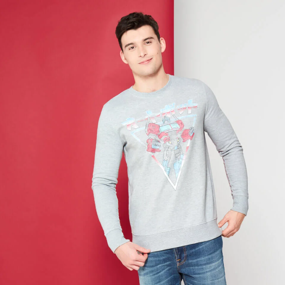 Transformers Optimus Prime Retro Japanese Sweatshirt - Grau - S - Grau Bild 1