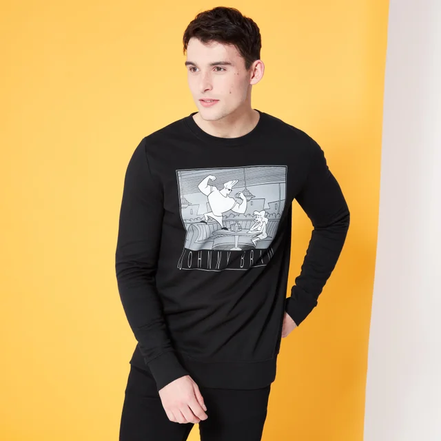 Cartoon Network Spin-Off Johnny Bravo Classic Scene Sweatshirt - Schwarz