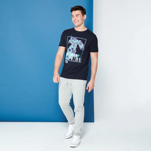 Transformers Optimus Prime Neon T-Shirt - Navy Blau