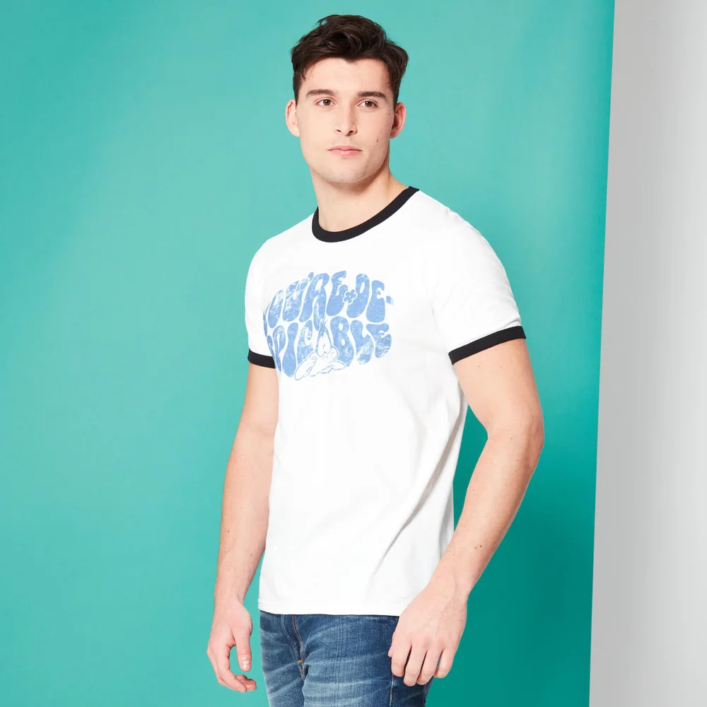 Looney Tunes Kaboom! You're Despicable Ringer T-Shirt - Schwarz / Weiß - L Bild 1