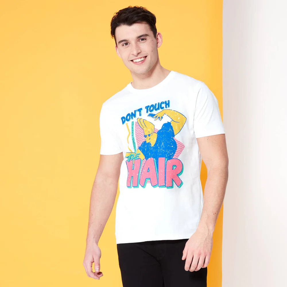 Cartoon Network Spin-Off Johnny Bravo Don't Touch The Hair T-Shirt - Weiß - S Bild 1