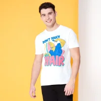 Cartoon Network Spin-Off Johnny Bravo Don't Touch The Hair T-Shirt - Weiß - undefined undefined