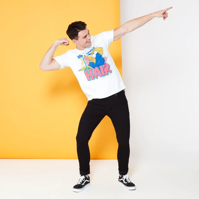 Cartoon Network Spin-Off Johnny Bravo Don't Touch The Hair T-Shirt - Weiß