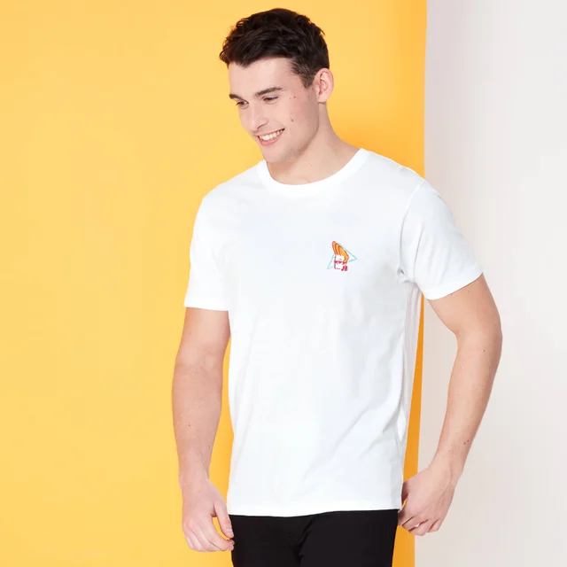 Cartoon Network Spin-Off Johnny Bravo 90's Besticktes T-Shirt - Weiß