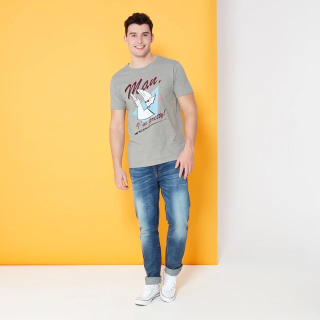 Cartoon Network Spin-Off Johnny Bravo Man I'm Pretty T-Shirt - Grau