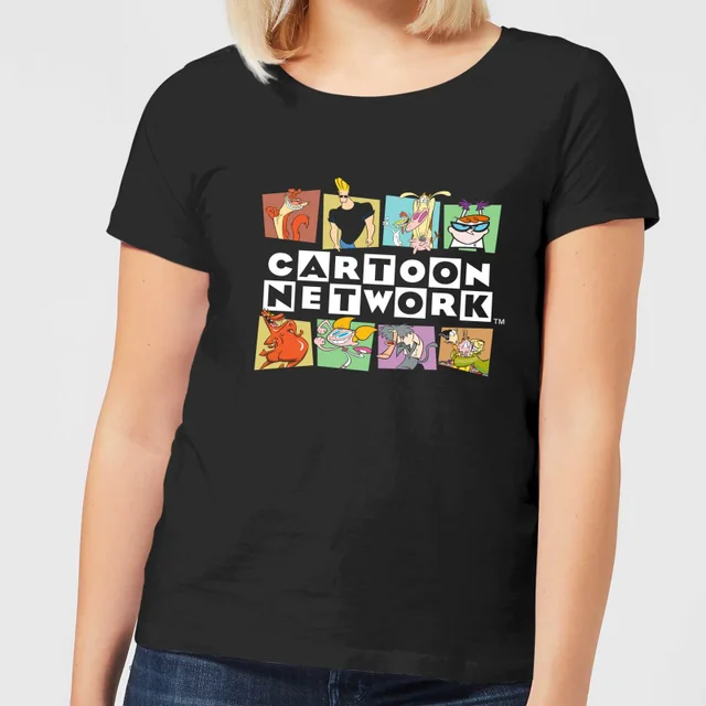 Cartoon Network Logo Characters Damen T-Shirt - Schwarz