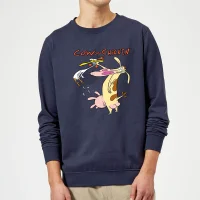 Cow and Chicken Characters Sweatshirt - Navy - undefined undefined