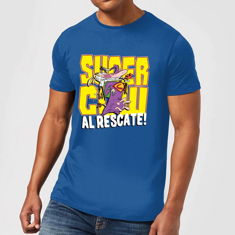 Cow and Chicken Supercow Al Rescate! Men's T-Shirt - Royal Blue - S Bild 1