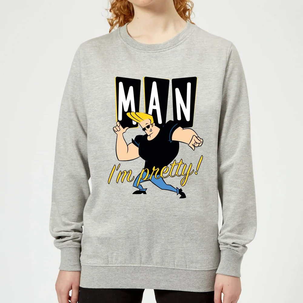 Johnny Bravo Man I'm Pretty Women's Sweatshirt - Grey - 3XL - Grau Bild 1