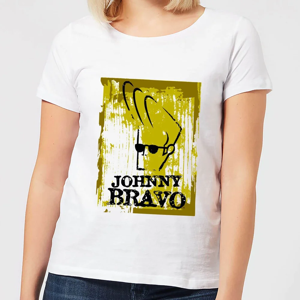 Johnny Bravo Distressed Women's T-Shirt - White - S Bild 1