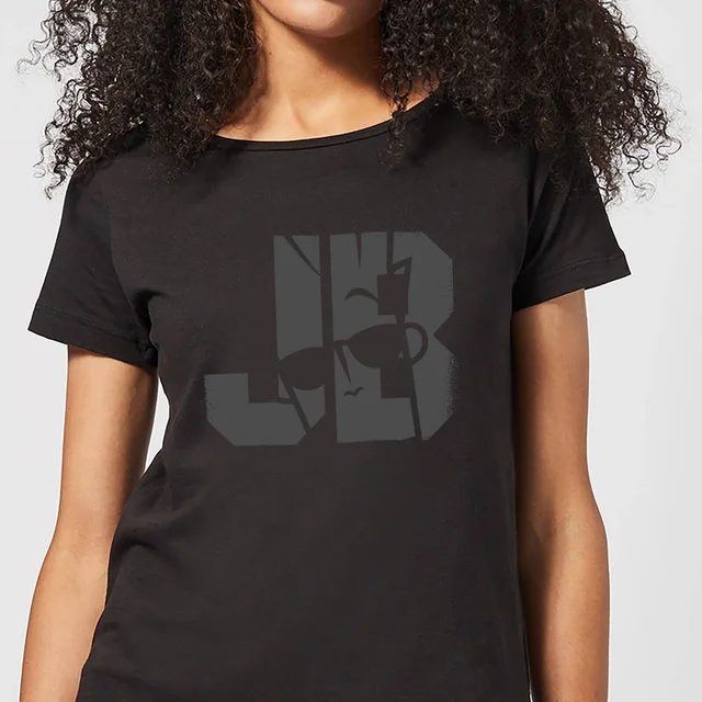 Johnny Bravo JB Sillhouette Women's T-Shirt - Black