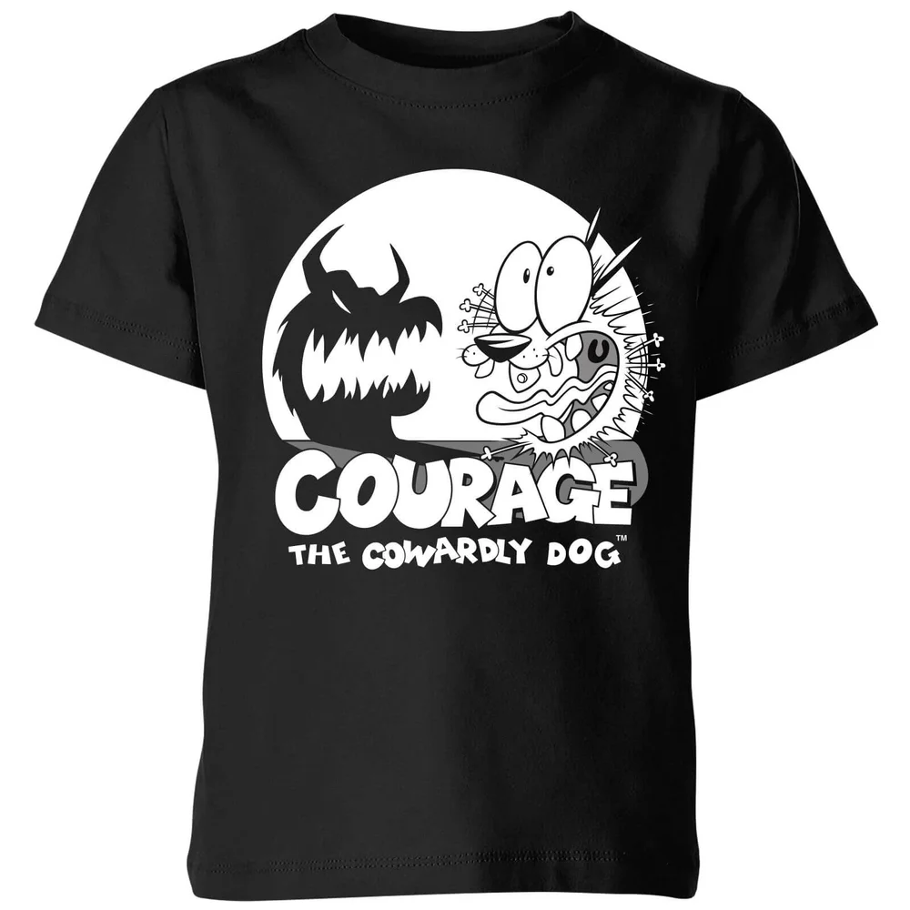 Courage The Cowardly Dog Spotlight Kids' T-Shirt - Black - 3-4 Jahre Bild 1