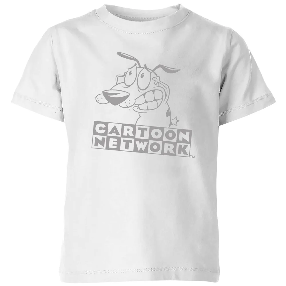 Courage The Cowardly Dog Outline Kids' T-Shirt - White - 3-4 Jahre Bild 1