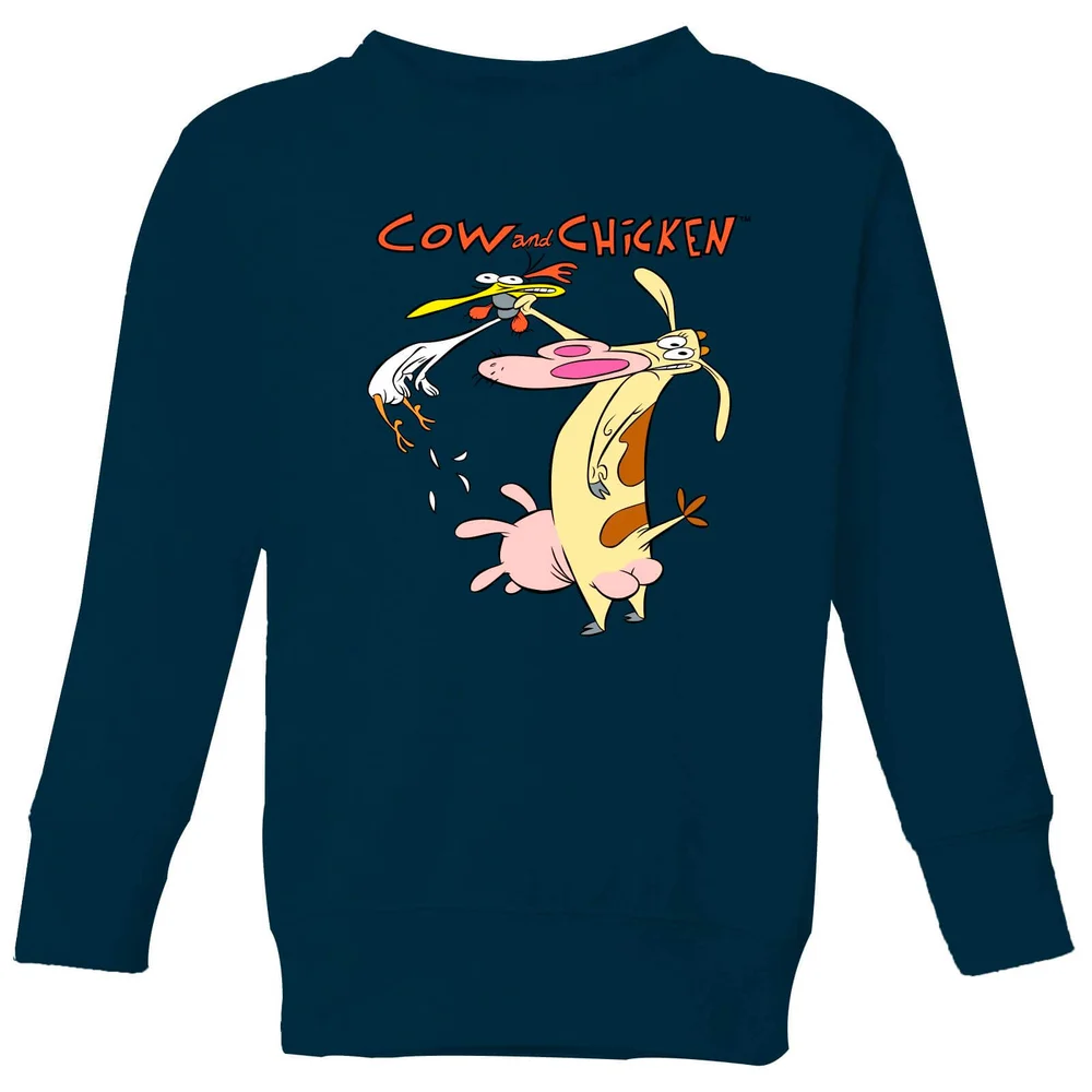 Cow and Chicken Characters Kids' Sweatshirt - Navy - 3-4 Jahre Bild 1