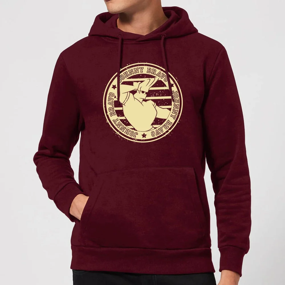 Johnny Bravo Sports Badge Hoodie - Burgundy - XL Bild 1