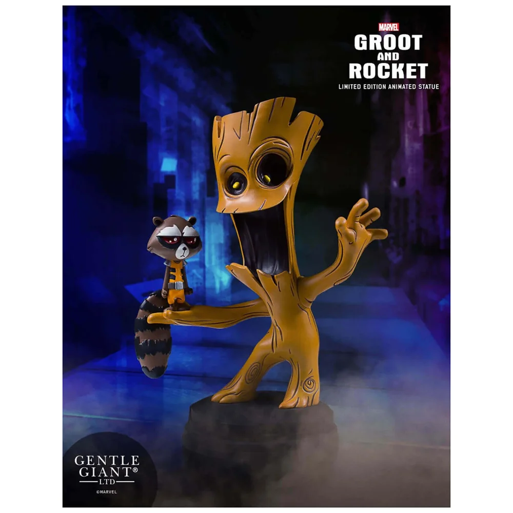 Gentle Giant Marvel Guardians of the Galaxy Marvel Animierte Figur Groot & Rocket Raccoon - 10 cm Bild 1