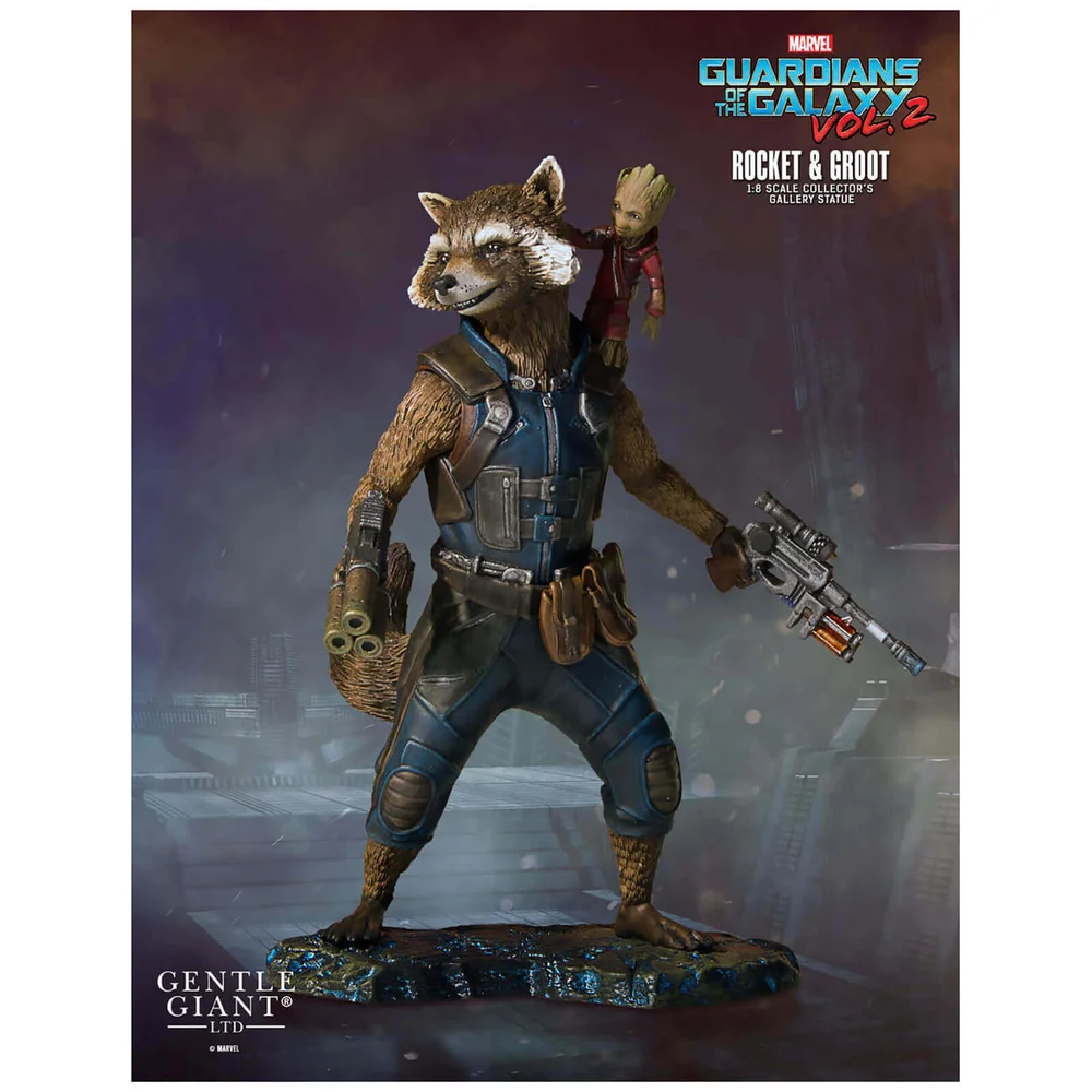 Gentle Giant Marvel Guardians of the Galaxy 2 Rocket & Groot Collectors Gallery 1/8 Statue - 11cm Bild 1