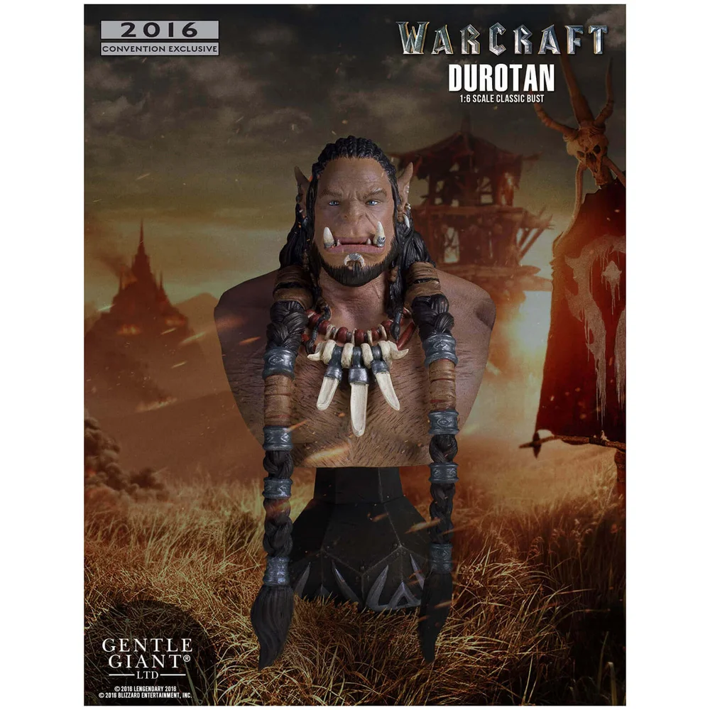 Gentle Giant Warcraft (2016) Durotan Classic 1/6 Mini Bust SDCC 2016 Exclusive - 18cm Bild 1