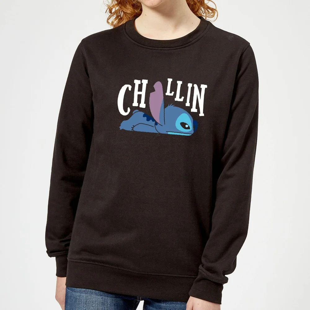 Disney Lilo And Stitch Chillin Damen Sweatshirt - Schwarz - XS Bild 1