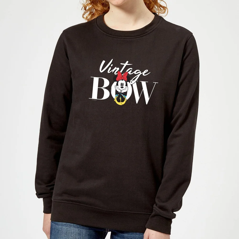 Disney Minnie Mouse Vintage Bow Damen Sweatshirt - Schwarz - XS Bild 1