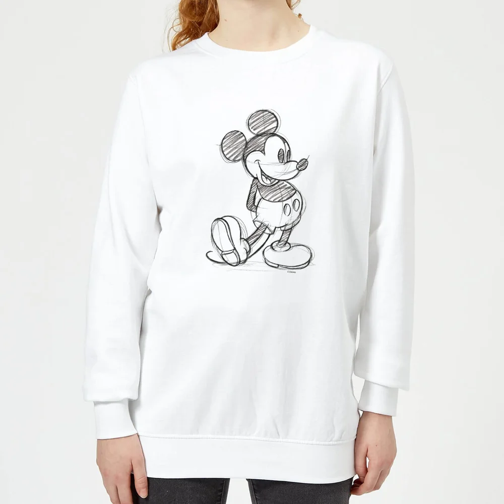 Disney Mickey Mouse Sketch Damen Sweatshirt - Weiß - XS Bild 1