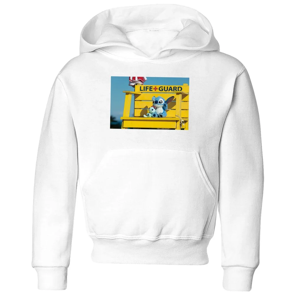 Disney Lilo And Stitch Life Guard Kinder Hoodie - Weiß - 3-4 Jahre Bild 1