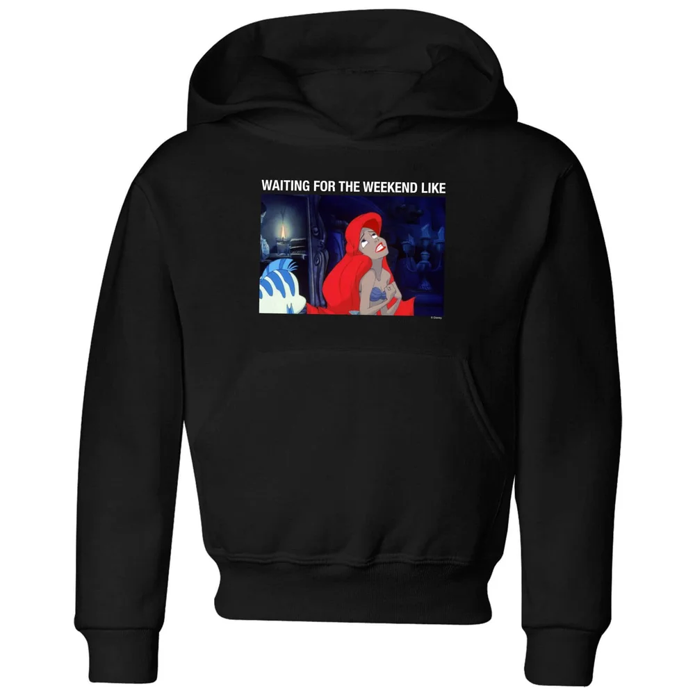 Disney Little Mermaid Weekend Wait Kinder Hoodie - Schwarz - 3-4 Jahre Bild 1