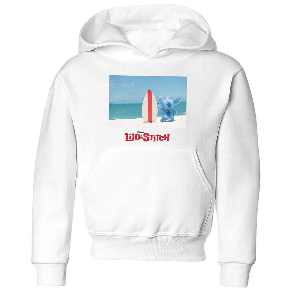 Disney Lilo And Stitch Surf Beach Kinder Hoodie - Weiß - 3-4 Jahre Bild 1