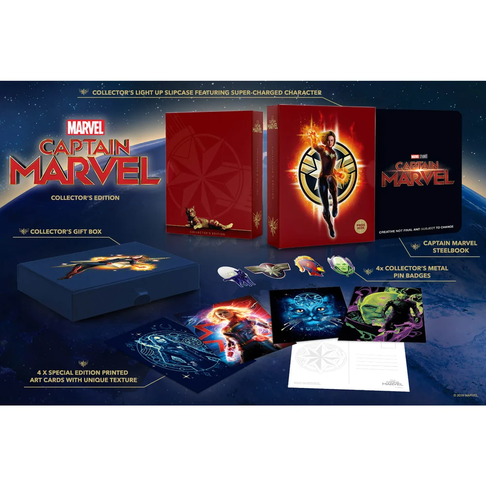 Captain Marvel 3D Zavvi Exclusive Steelbook als Sammlerausgabe (enthält 2D Blu-ray) Bild 1