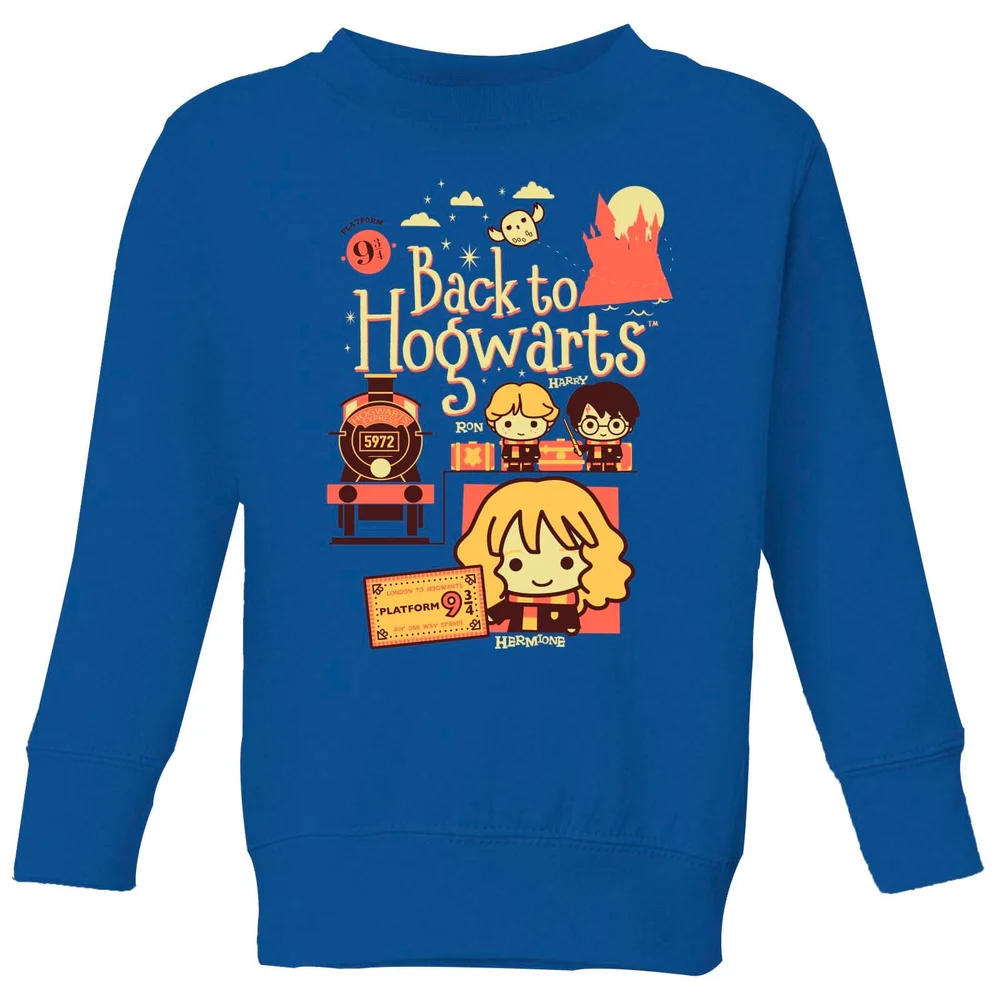 Harry Potter Kids Back To Hogwarts Kids' Sweatshirt - Royal Blue - 9-10 Jahre Bild 1