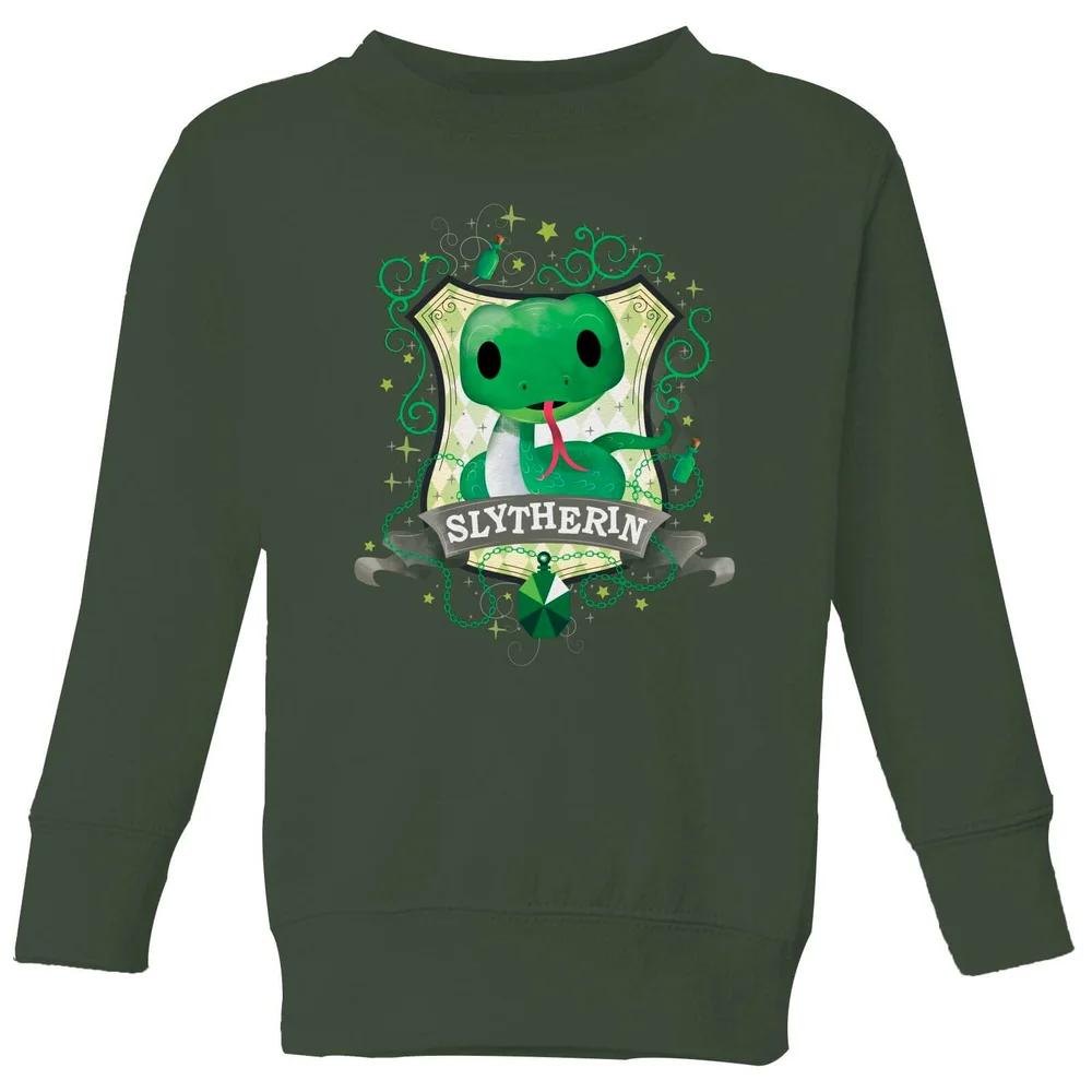 Harry Potter Kids Slytherin Crest Kids' Sweatshirt - Forest Green - 3-4 Jahre Bild 1