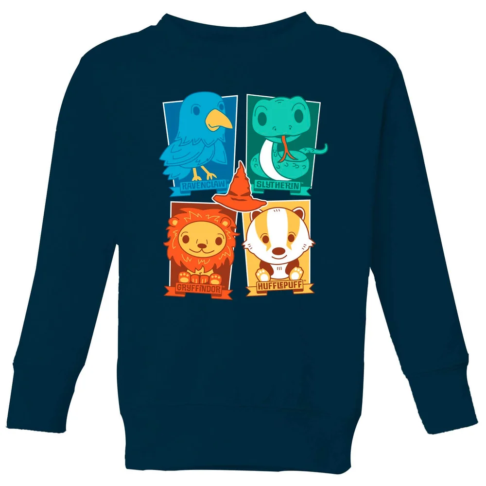 Harry Potter Kids Hogwarts Houses Kids' Sweatshirt - Navy - 9-10 Jahre Bild 1