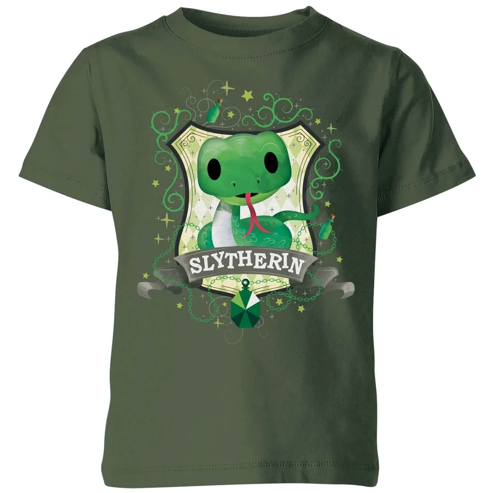 Harry Potter Kids Slytherin Crest Kids' T-Shirt - Forest Green - 3-4 Jahre Bild 1